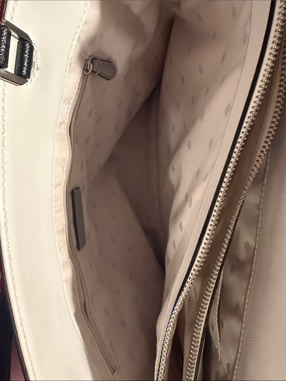 kate spade Two-Tone Cream & Black Leather Tote - Picture 3 of 5